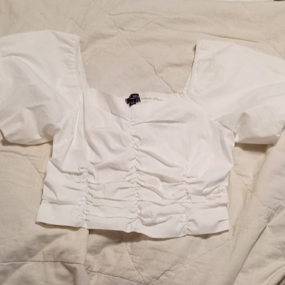 Aeropostale White Ruched Crop Top - Picture 8 of 10